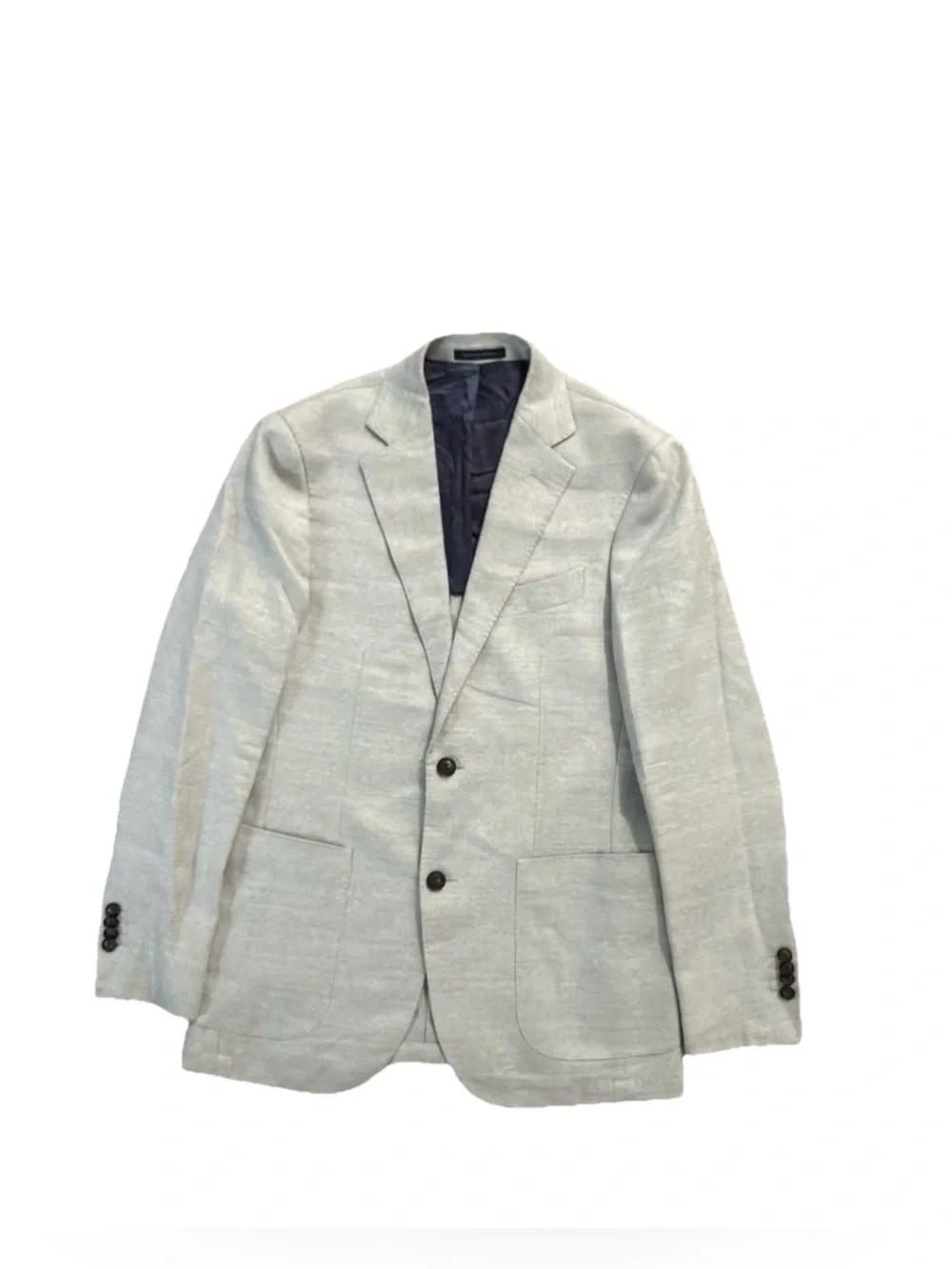 Suitsupply Light Grey Havana Patch HL Wool Sport Coat Size 36R  Angelico Fabric